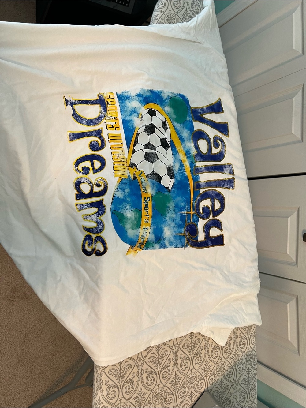 3x White 'Valley Dreams' Soccer Graphic Tee
